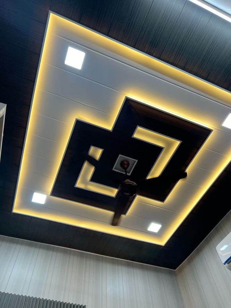 Warm Led ceiling pattern